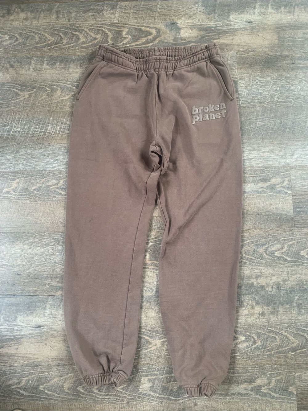 Broken Planet Women’s Brown Sweatpants - Cozy Elastic Waist & Ankles with Pocket